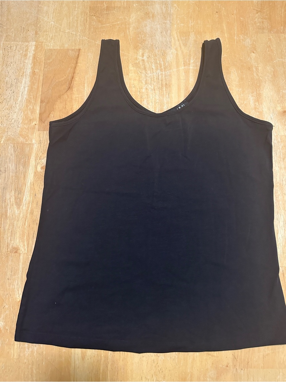 Tribal, Back V-neck Black tank top